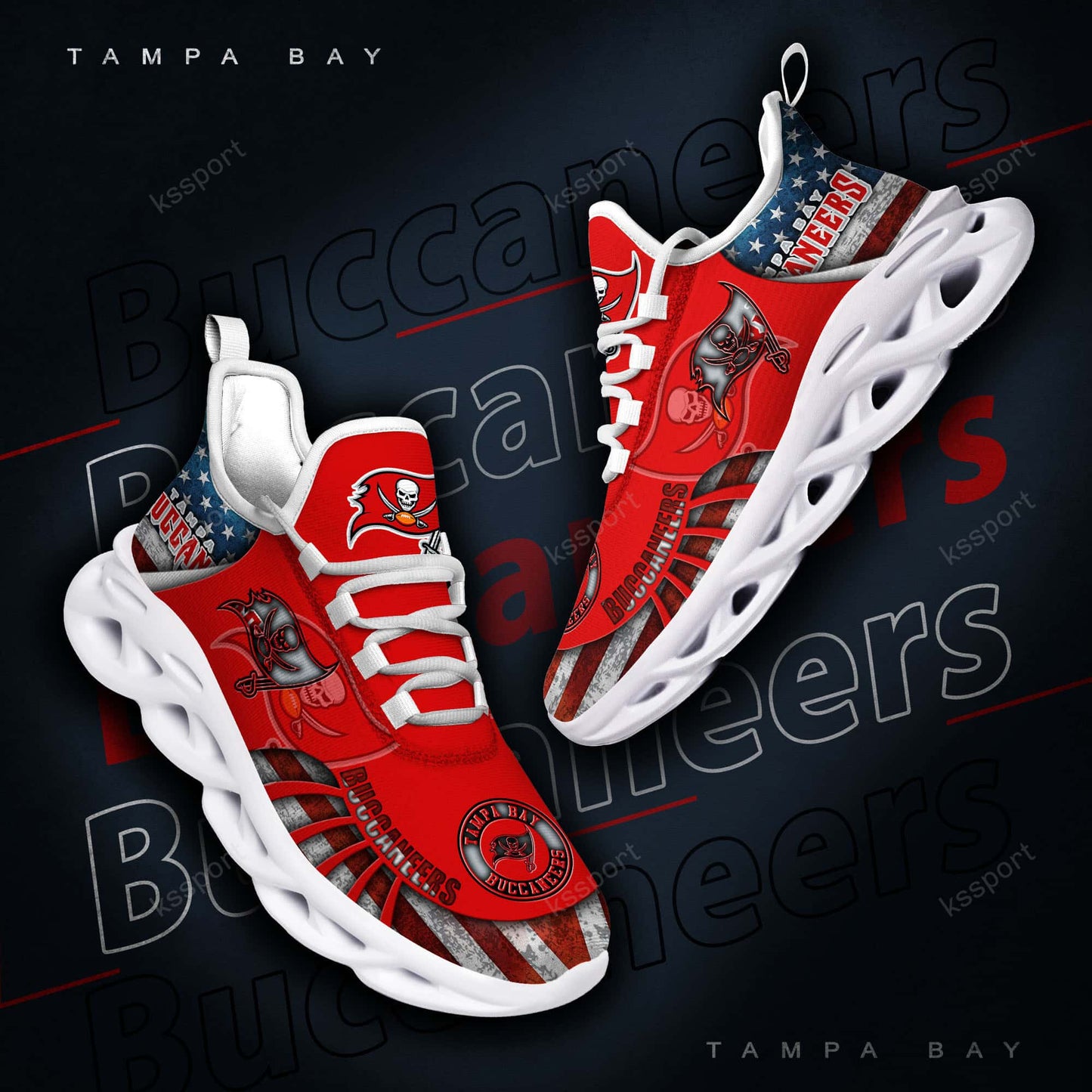 Tampa Bay Buccaneers Yezy Running Sneakers BG833