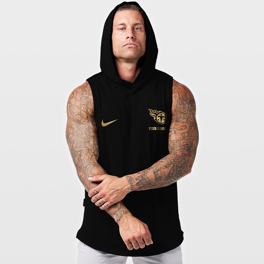 Tennessee Titans Men Workout Hooded Tank Top AZMGSH063
