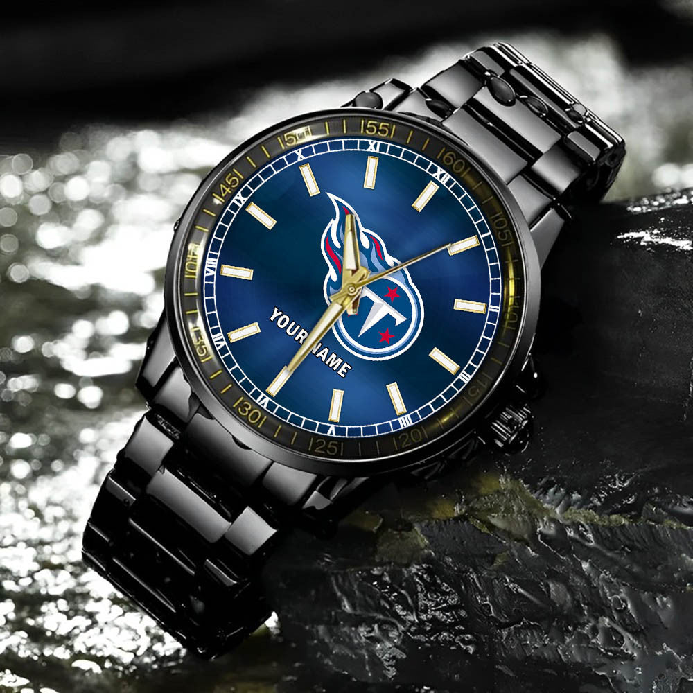 Tennessee Titans Black Fashion Watch Gifts For Sport Fans AZWATCH054