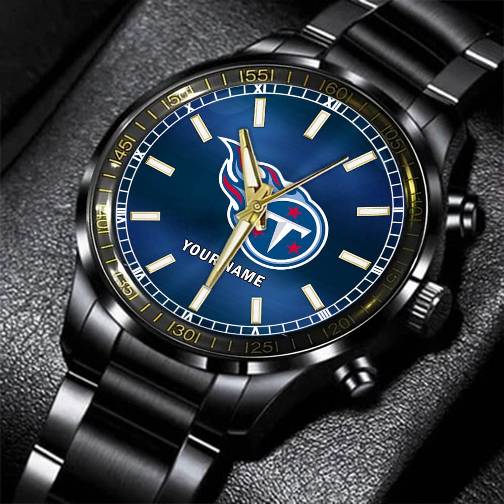 Tennessee Titans Black Fashion Watch Gifts For Sport Fans AZWATCH054