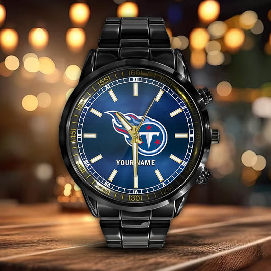Tennessee Titans Black Fashion Watch Gifts For Sport Fans AZWATCH054