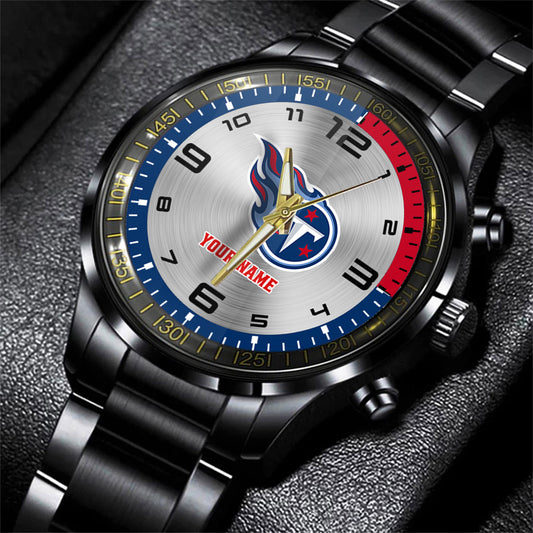 Tennessee Titans Black Fashion Watch Gifts For Sport Fans AZWATCH031