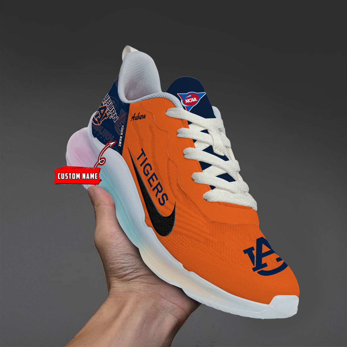 Auburn Tigers Rainbow Cushion Running Shoes AZBTCRS00035