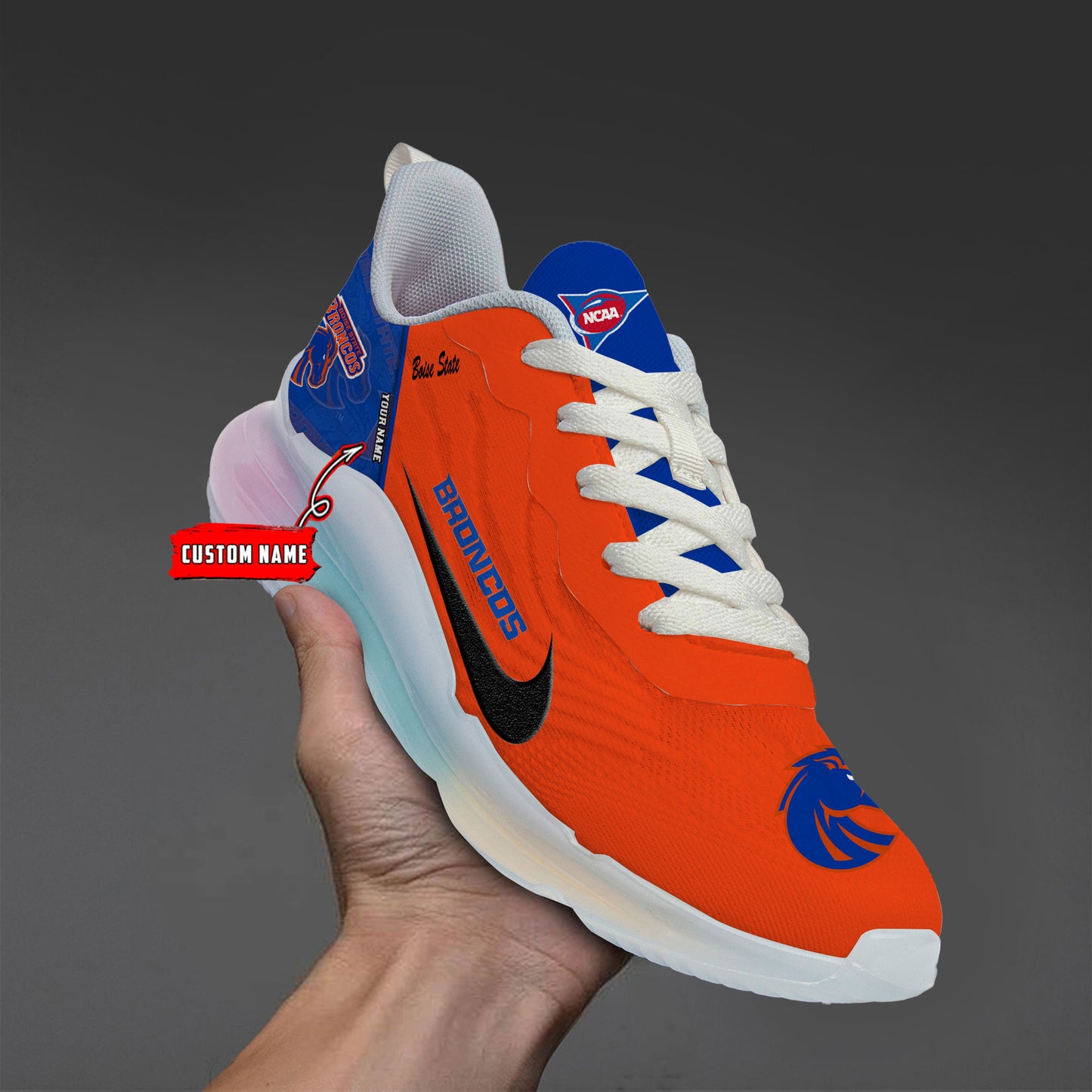 Boise State Broncos  Rainbow Cushion Running Shoes AZBTCRS00055