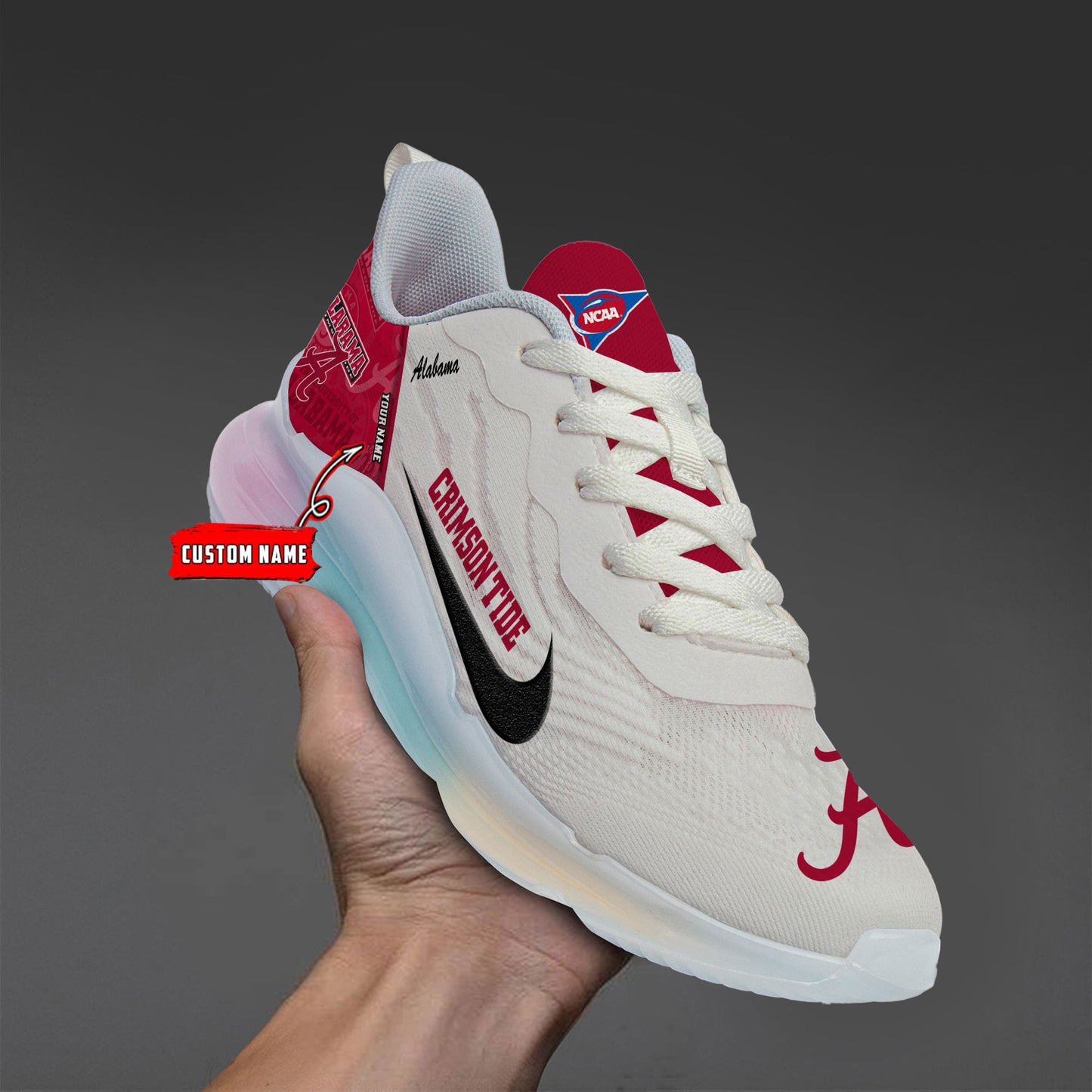 Alabama Crimson Tide  Rainbow Cushion Running Shoes AZBTCRS00033