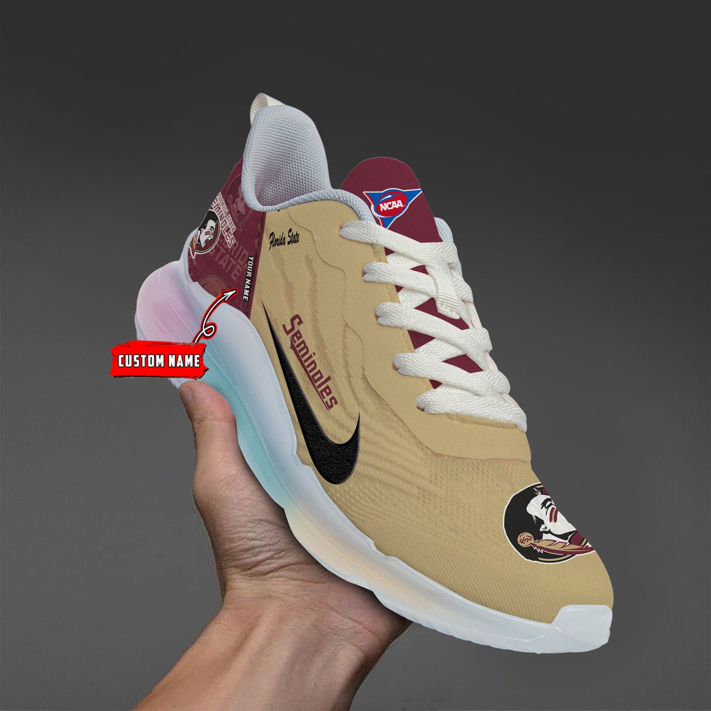Florida State Seminoles  Rainbow Cushion Running Shoes AZBTCRS00039