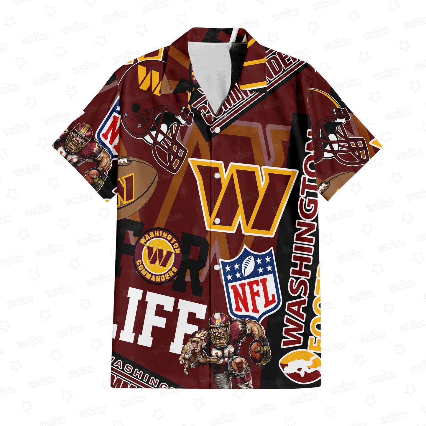Washington Commanders Custom Limited Edition For Life Hawaiian Shirt and Shorts AZHAHWSS000246