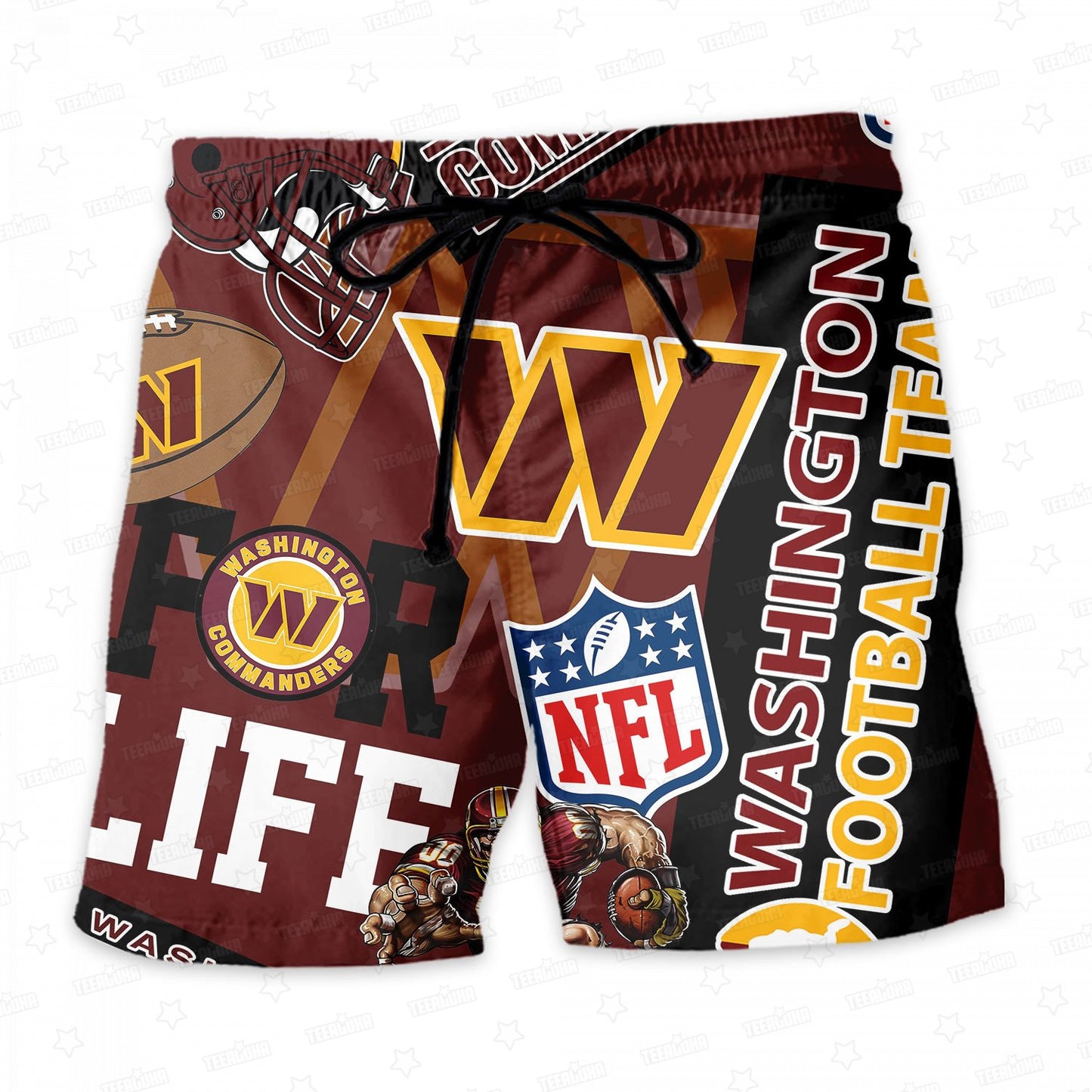 Washington Commanders Custom Limited Edition For Life Hawaiian Shirt and Shorts AZHAHWSS000246