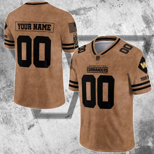 Washington Commanders Personalized V-neck Football Jersey Sport Gifts For Fan AZCVFJ096