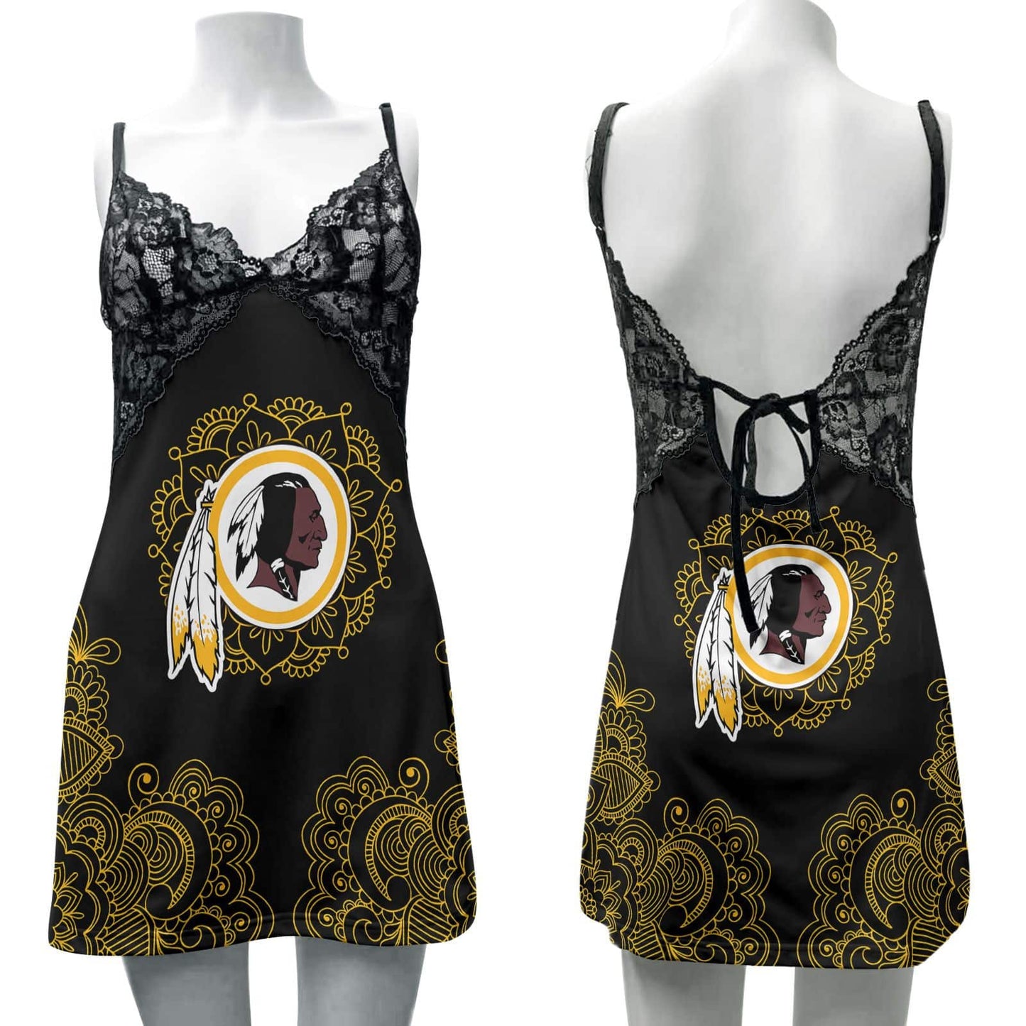 Washington Redskins Lace Back Strap Slip Dress 236
