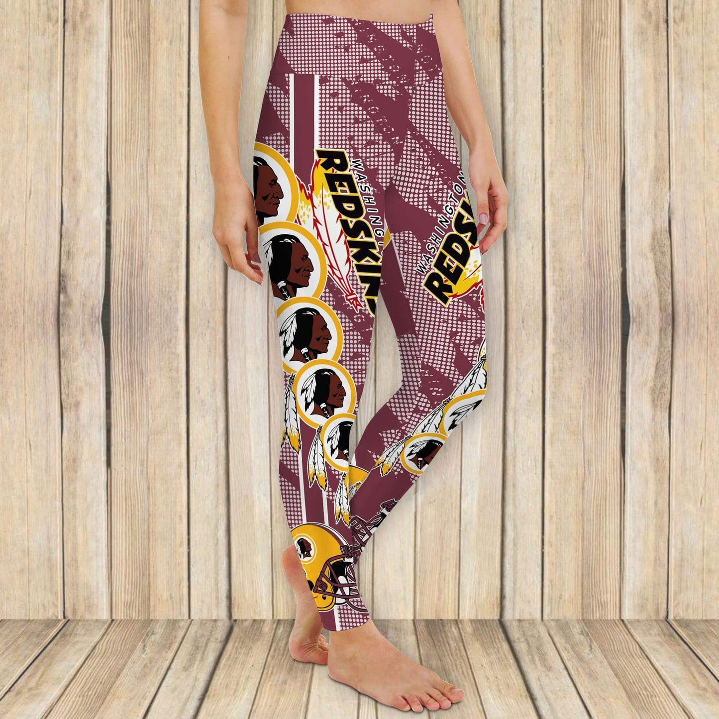 Washington Redskins Leggings And Cross Tank Top BG30