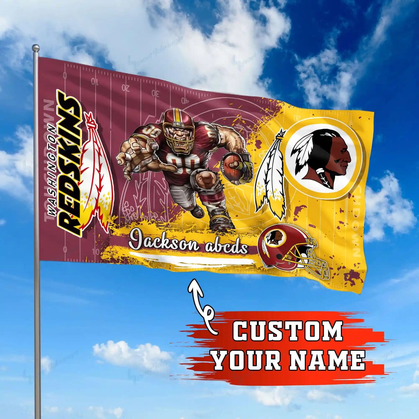 Washington Redskins Personalized Flag 267