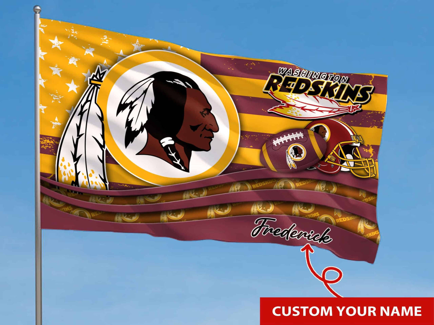 Washington Redskins Personalized Flag 31