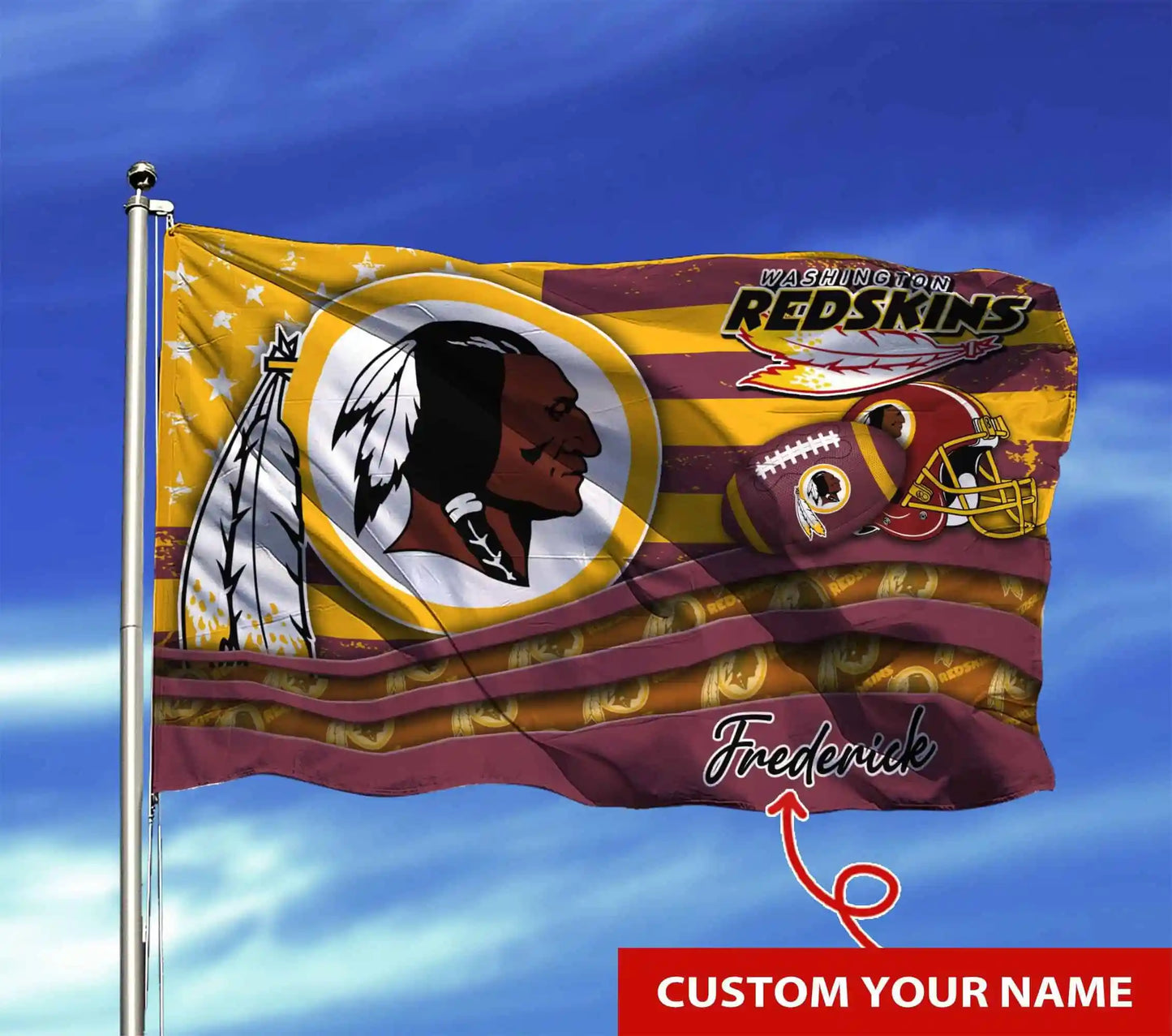 Washington Redskins Personalized Flag 31