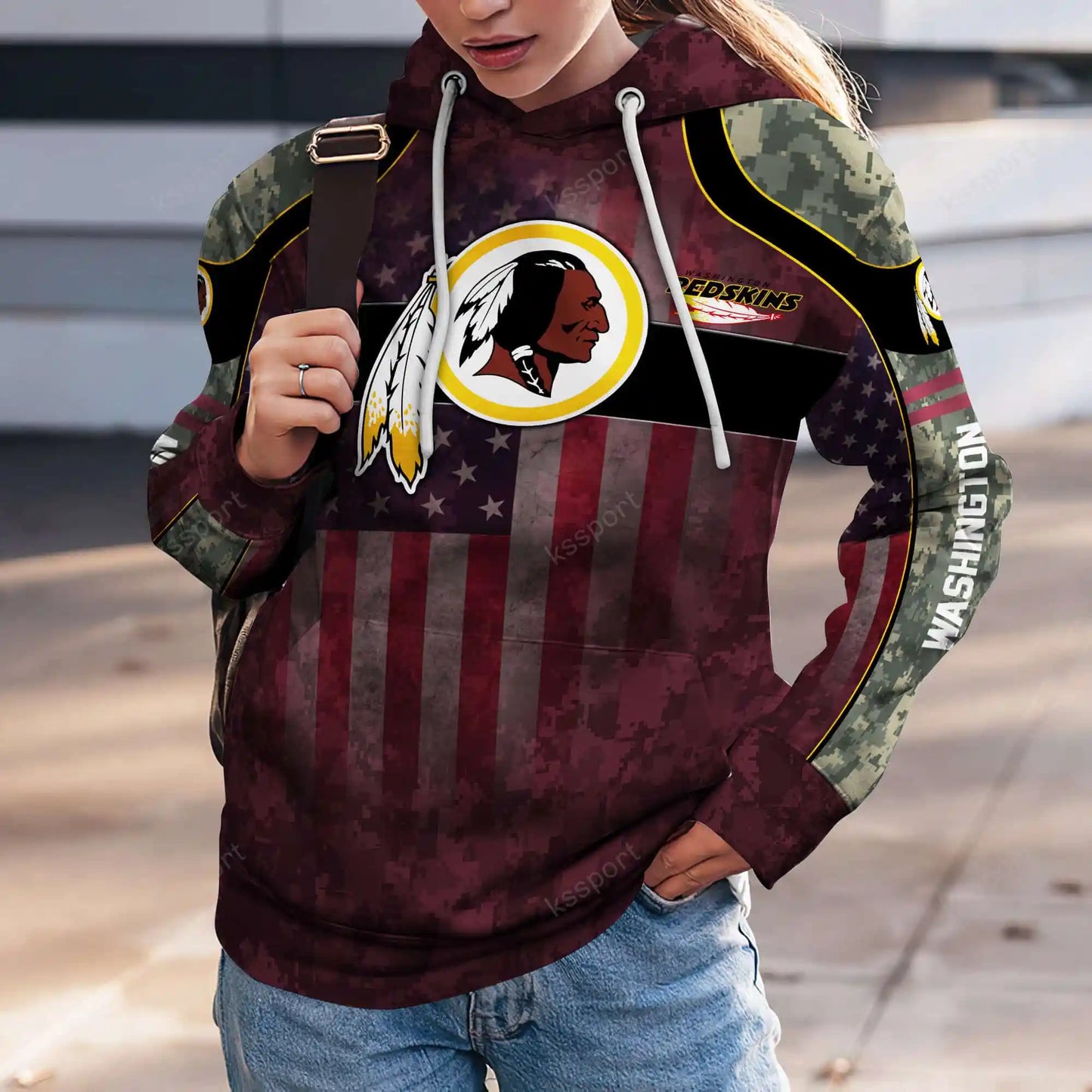 Washington Redskins Personalized Leggings And Hoodie BG93