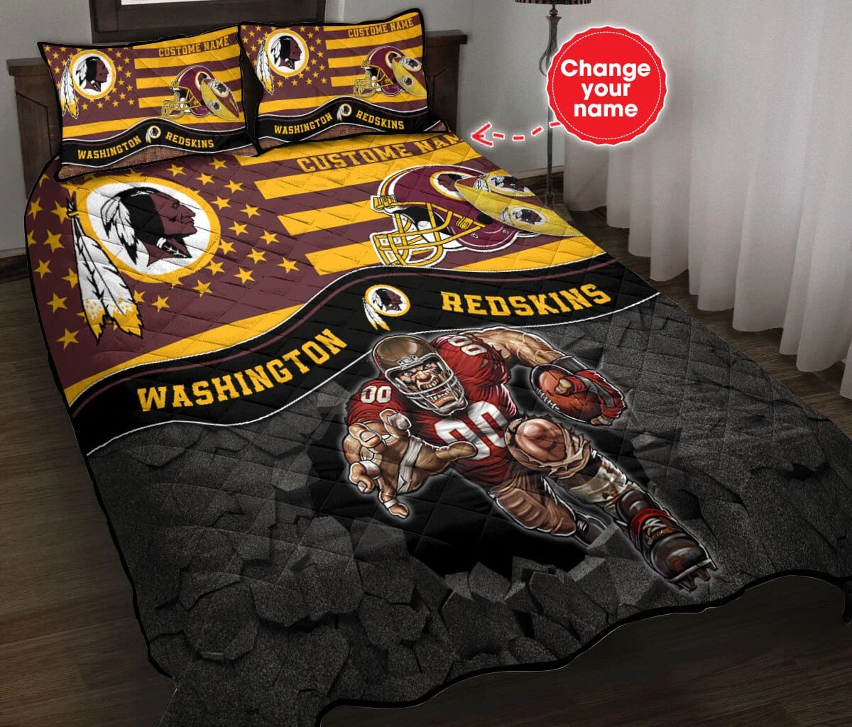Washington Redskins Personalized Quilt Set BG32