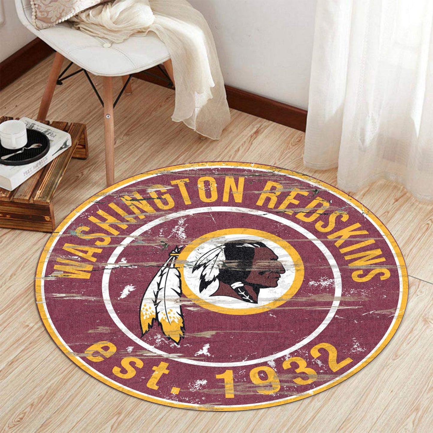 Washington Redskins Round Rug 173