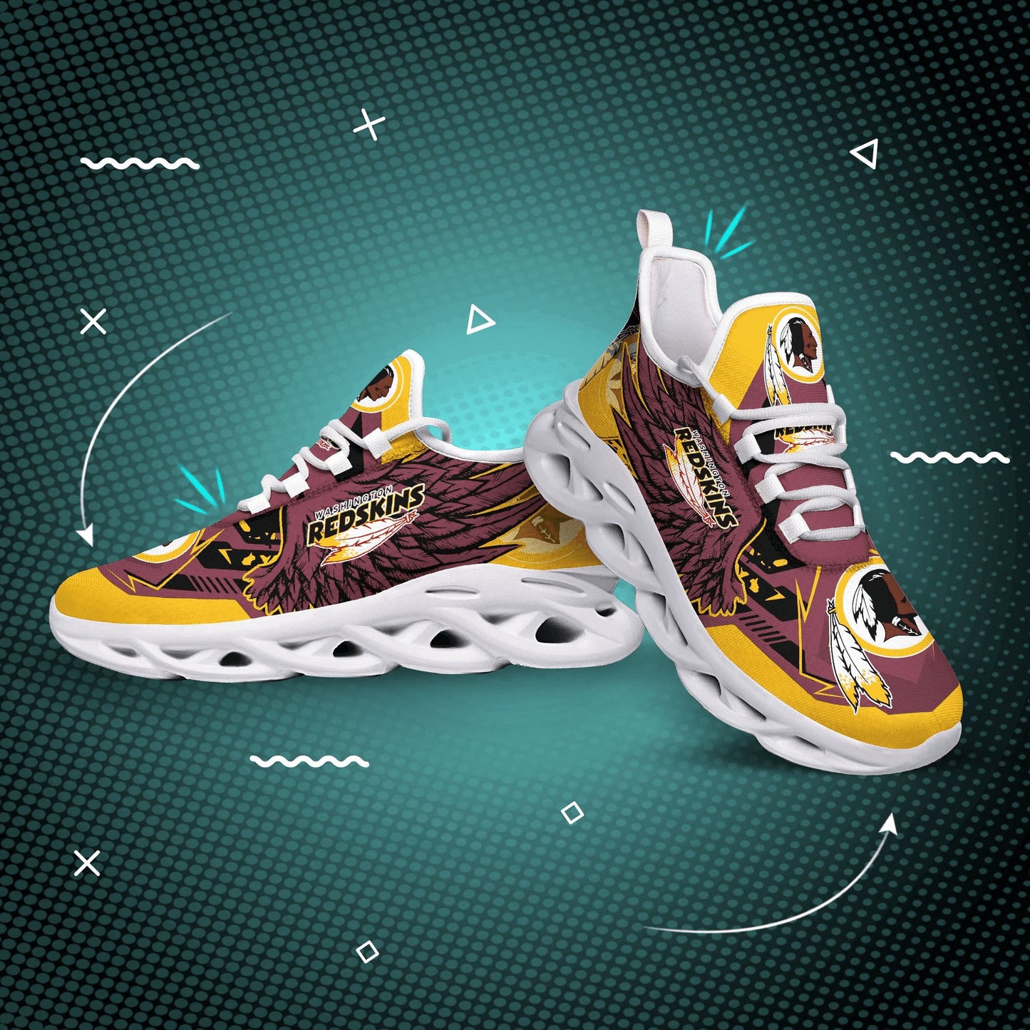 Washington Redskins Yezy Running Sneakers 197