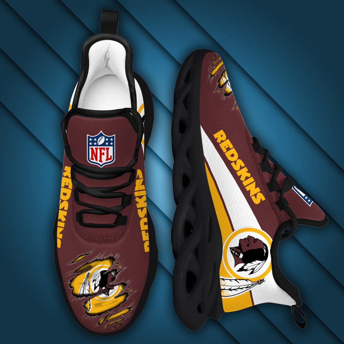 Washington Redskins Yezy Running Sneakers 907