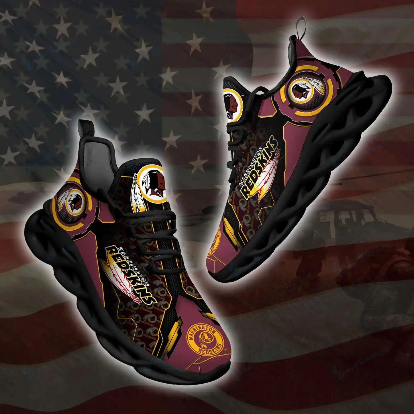 Washington Redskins Yezy Running Sneakers SPD35