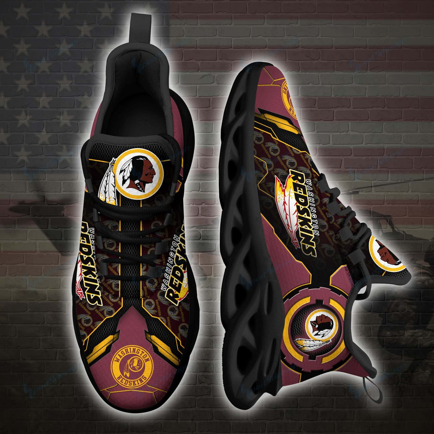 Washington Redskins Yezy Running Sneakers SPD35