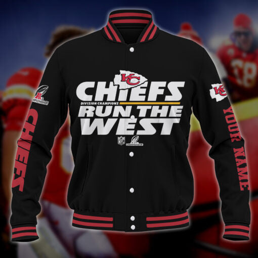 West Division Kansas City Chiefs Champions Baseball Jacket 103