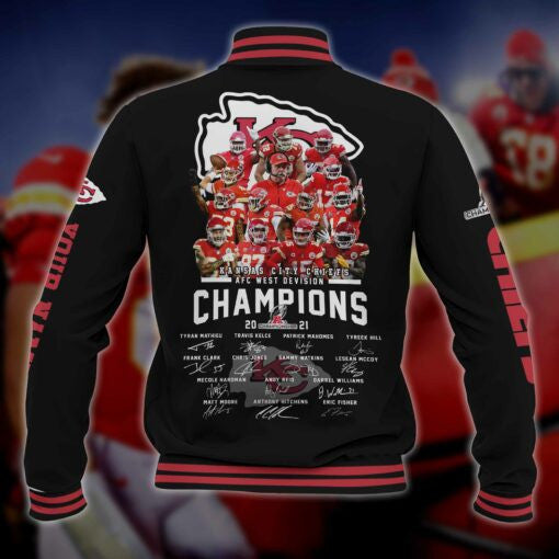 West Division Kansas City Chiefs Champions Baseball Jacket 103