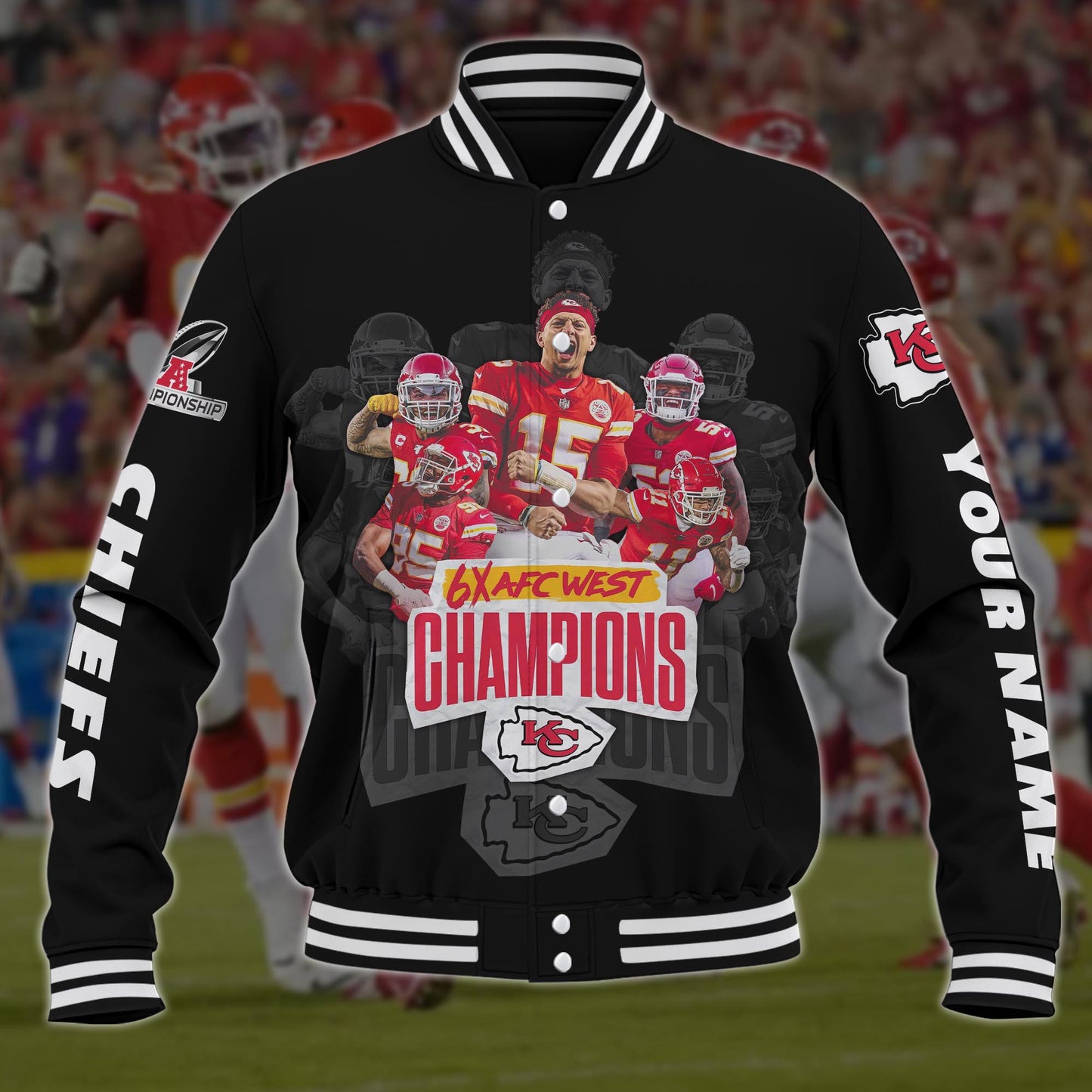 West Division Kansas City Chiefs Champions Baseball Jacket 110