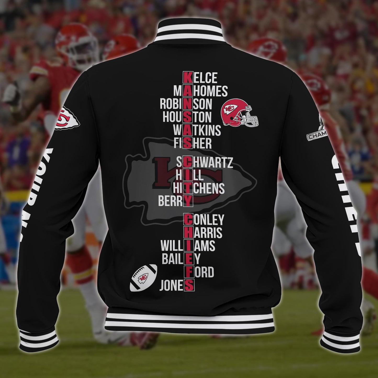 West Division Kansas City Chiefs Champions Baseball Jacket 111
