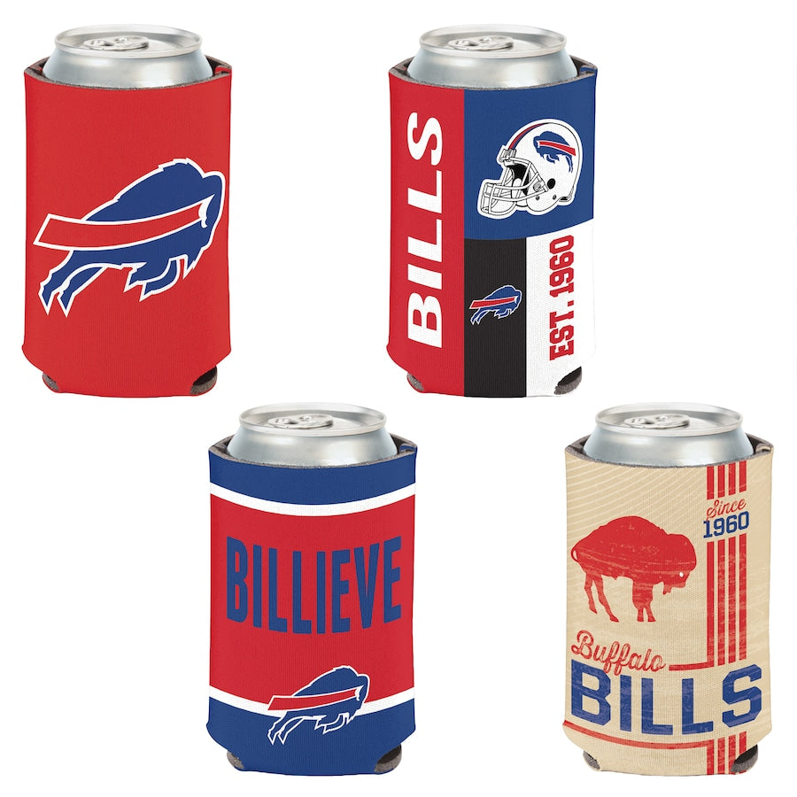 Buffalo Bills 4-Pack 12oz Can Cooler Set Gifts For Fan New 2025 AZHACCS12000004