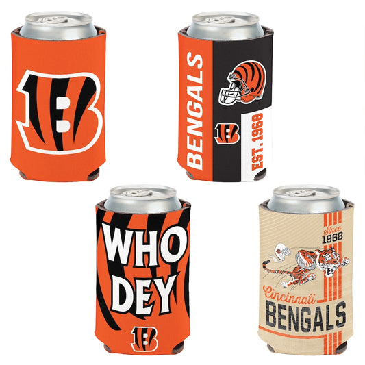 Cincinnati Bengals 4-Pack 12oz Can Cooler Set Gifts For Fan New 2025 AZHACCS12000005