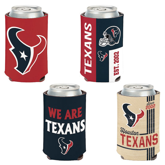 Houston Texans 4-Pack 12oz Can Cooler Set Gifts For Fan New 2025 AZHACCS12000007
