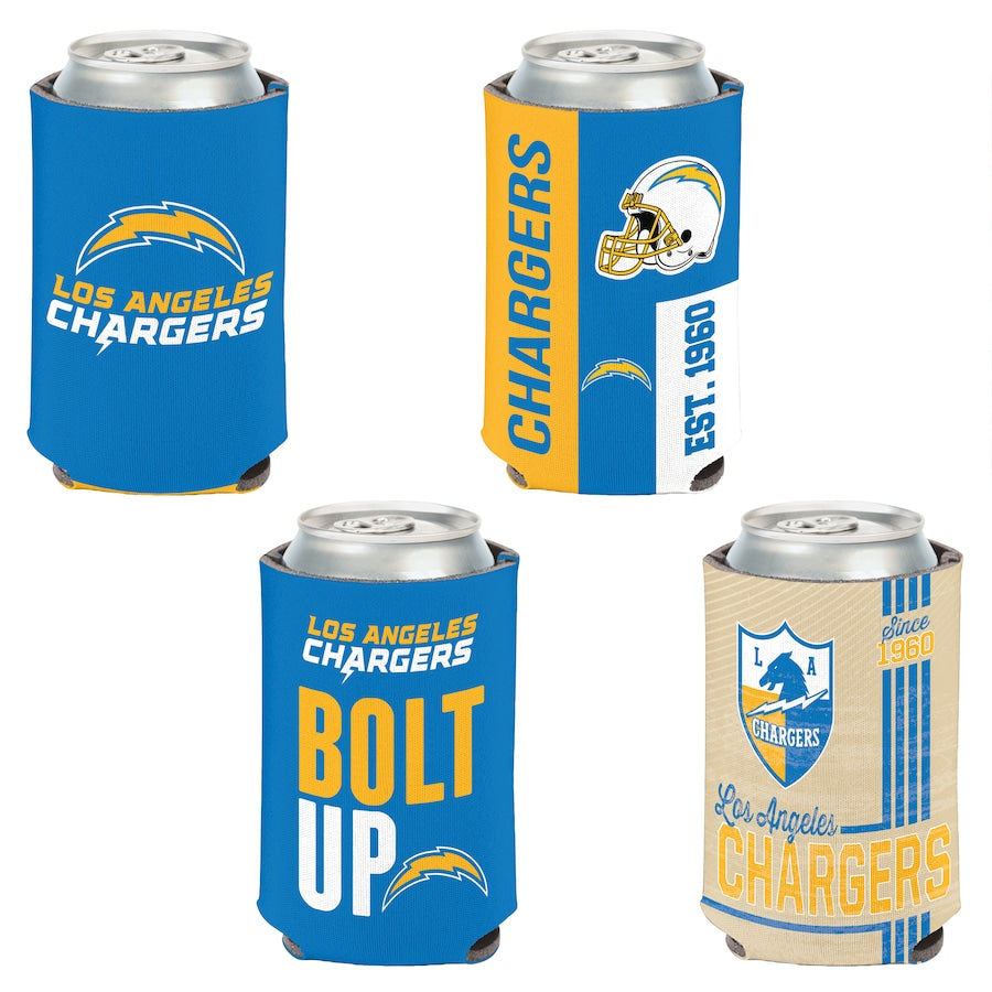 Los Angeles Chargers 4-Pack 12oz Can Cooler Set Gifts For Fan New 2025 AZHACCS12000010