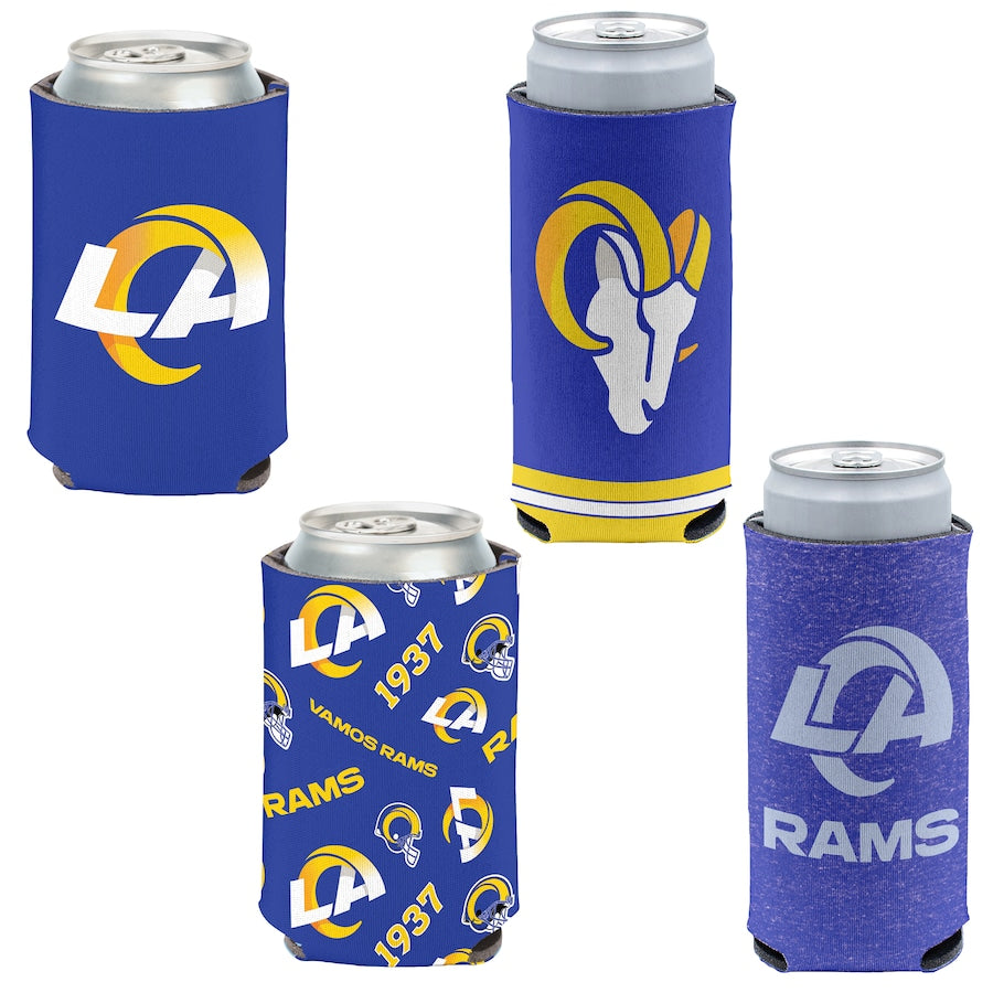 Los Angeles Rams 4-Pack 12oz Can & Slim Can Cooler Set Gifts For Fan New 2025 AZHACCS000014