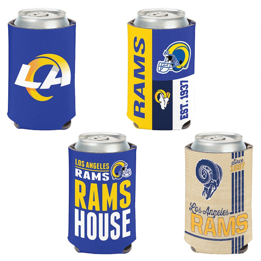 Los Angeles Rams 4-Pack 12oz Can Cooler Set Gifts For Fan New 2025 AZHACCS12000011