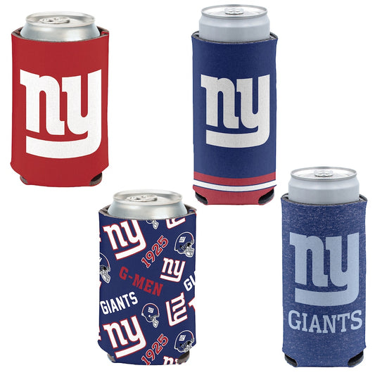 New York Giants 4-Pack 12oz Can & Slim Can Cooler Set Gifts For Fan New 2025 AZHACCS000019