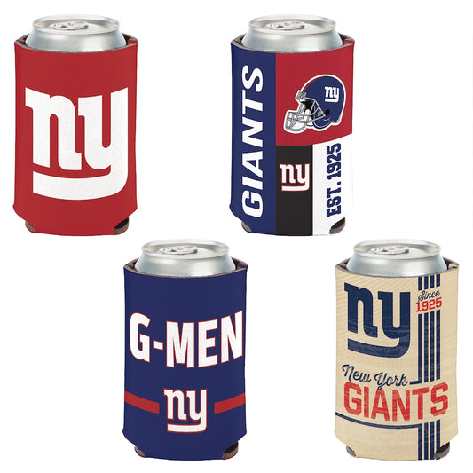 New York Giants 4-Pack 12oz Can Cooler Set Gifts For Fan New 2025 AZHACCS12000014