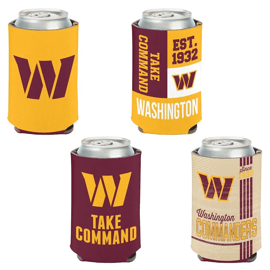 Washington Commanders 4-Pack 12oz Can Cooler Set Gifts For Fan New 2025 AZHACCS12000018