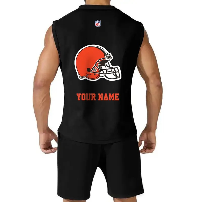Cleveland Browns Combo Men Jersey Tank Top and Shorts AZICOTATTMS00003
