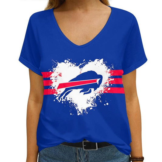 Buffalo Bills V-neck Women T-shirt AGCWTS619