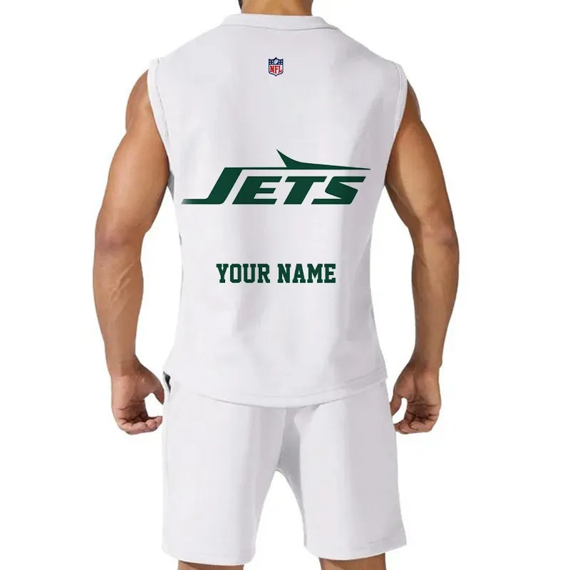 New York Jets Combo Men Jersey Tank Top and Shorts AZICOTATTMS00010