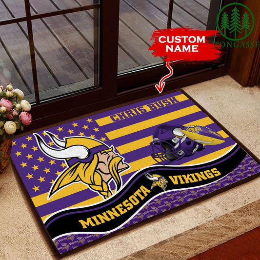Minnesota Vikings Personalized Doormat BGDMM600